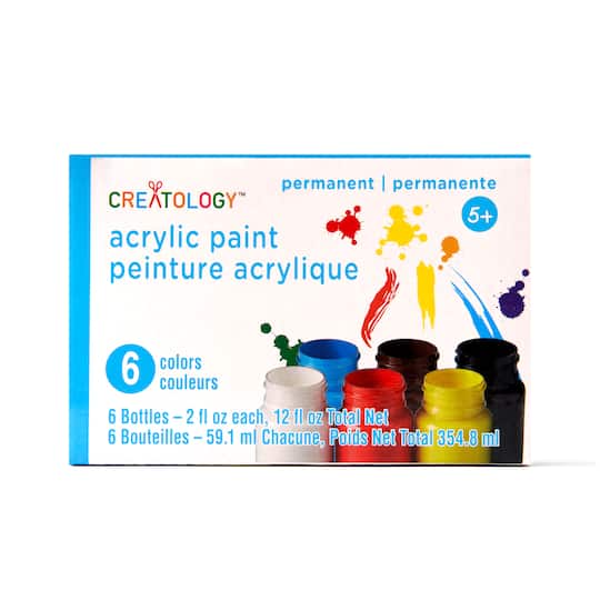 Primary Acrylic Paint by Creatology™ 6ct.